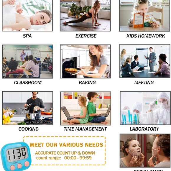 Classroom Timers for Teachers Kids Large Magnetic Digital Timer Teacher Supplies - Picture 6 of 6